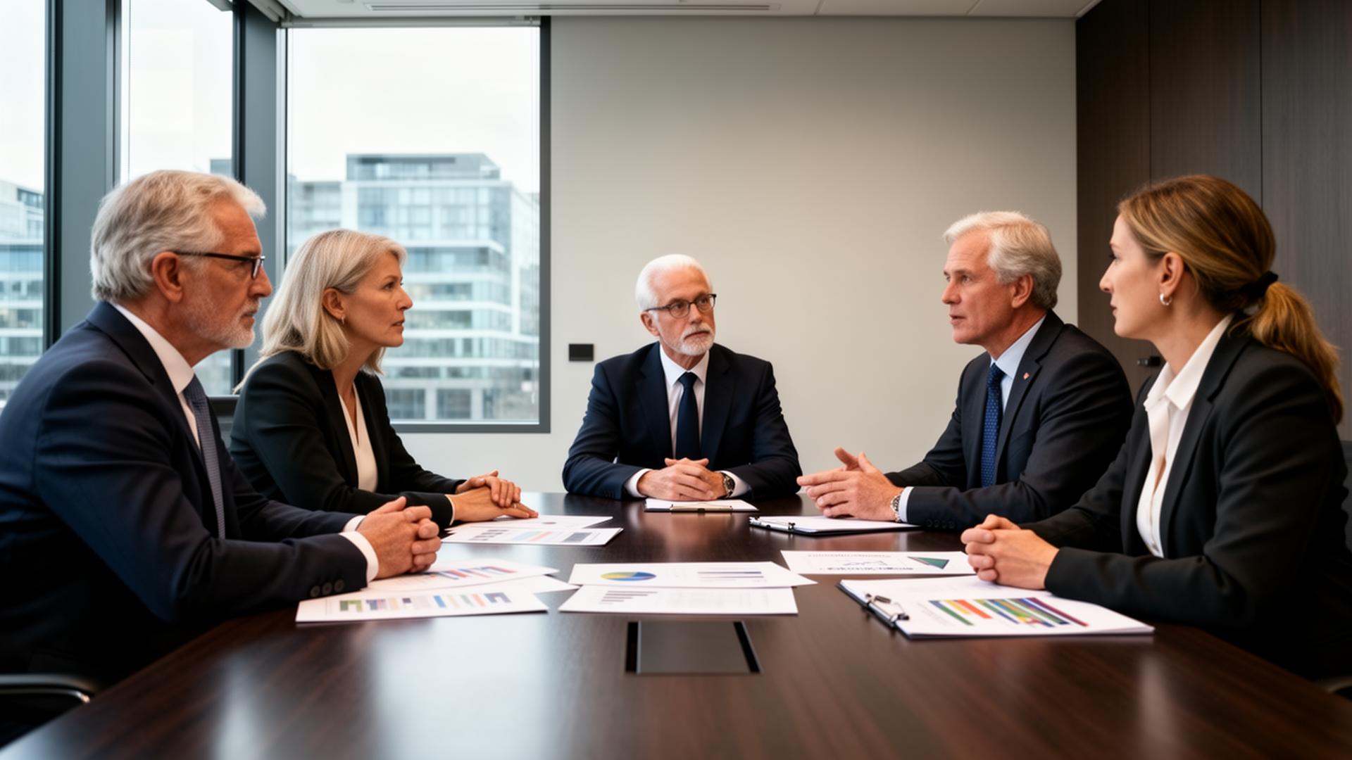 Senior advisory discussion between Mergers.co.uk advisers and a UK business owner