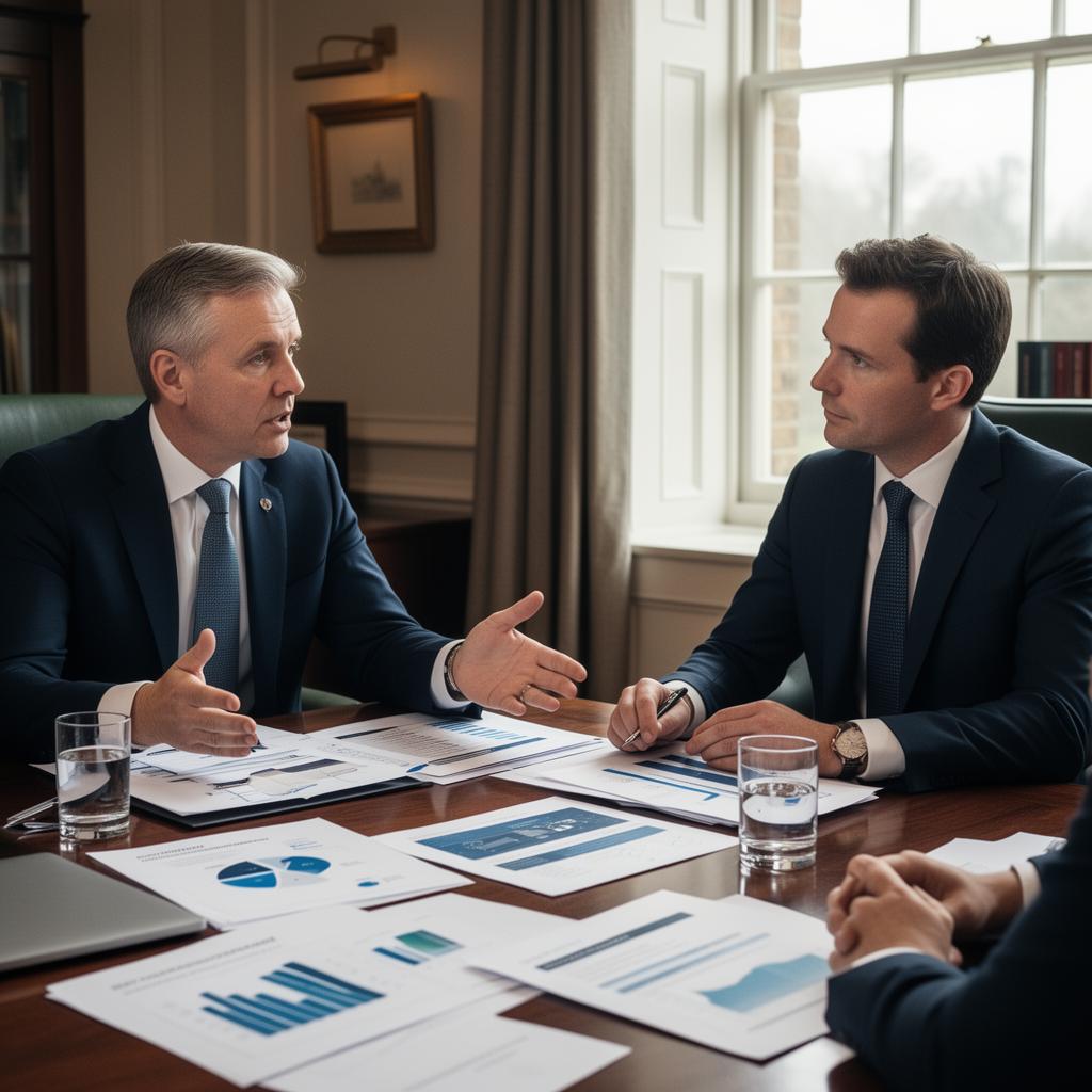 Mergers.co.uk senior adviser discussing deal structure with a UK business founder