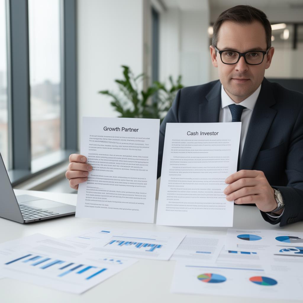 UK SME founder comparing a growth partner with a cash investor