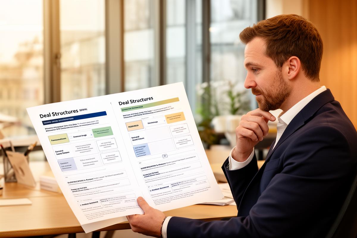 UK business founder reviewing minority versus majority deal structure comparison
