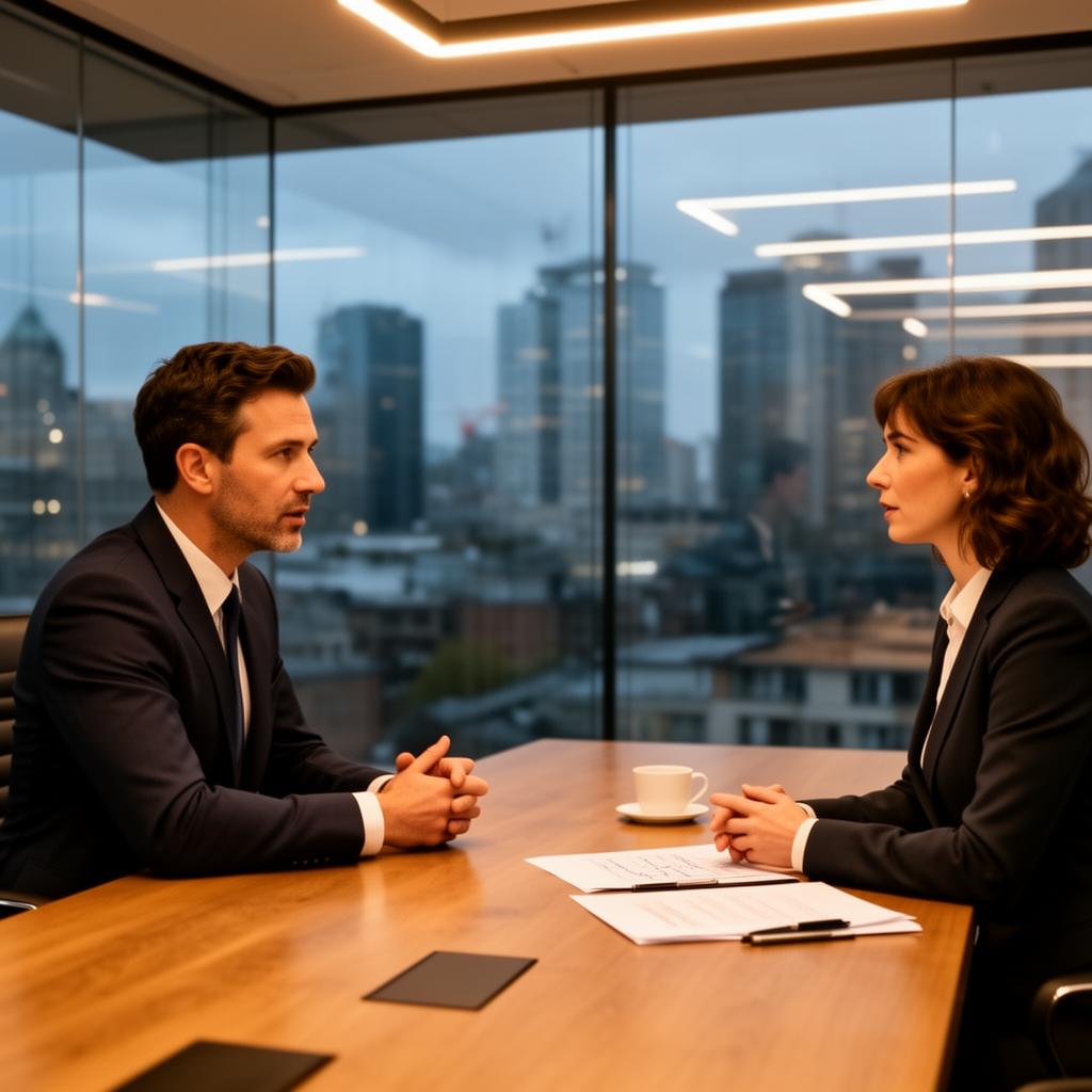 UK SME founder discussing partial business sale with adviser